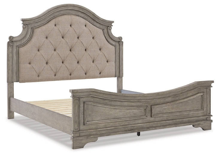 Lodenbay California King Panel Bed with Mirrored Dresser, Chest and Nightstand at Towne & Country Furniture (AL) furniture, home furniture, home decor, sofa, bedding