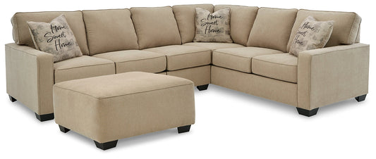 Lucina 3-Piece Sectional with Ottoman at Towne & Country Furniture (AL) furniture, home furniture, home decor, sofa, bedding