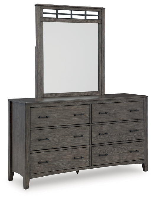 Montillan Queen Panel Bed with Mirrored Dresser, Chest and Nightstand at Towne & Country Furniture (AL) furniture, home furniture, home decor, sofa, bedding