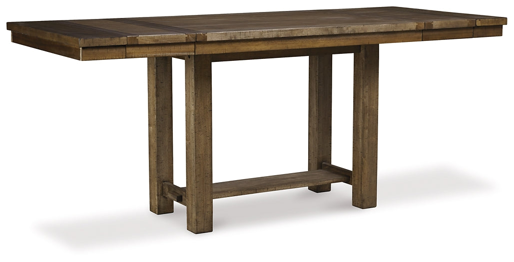 Moriville Counter Height Dining Table and 4 Barstools with Storage at Towne & Country Furniture (AL) furniture, home furniture, home decor, sofa, bedding