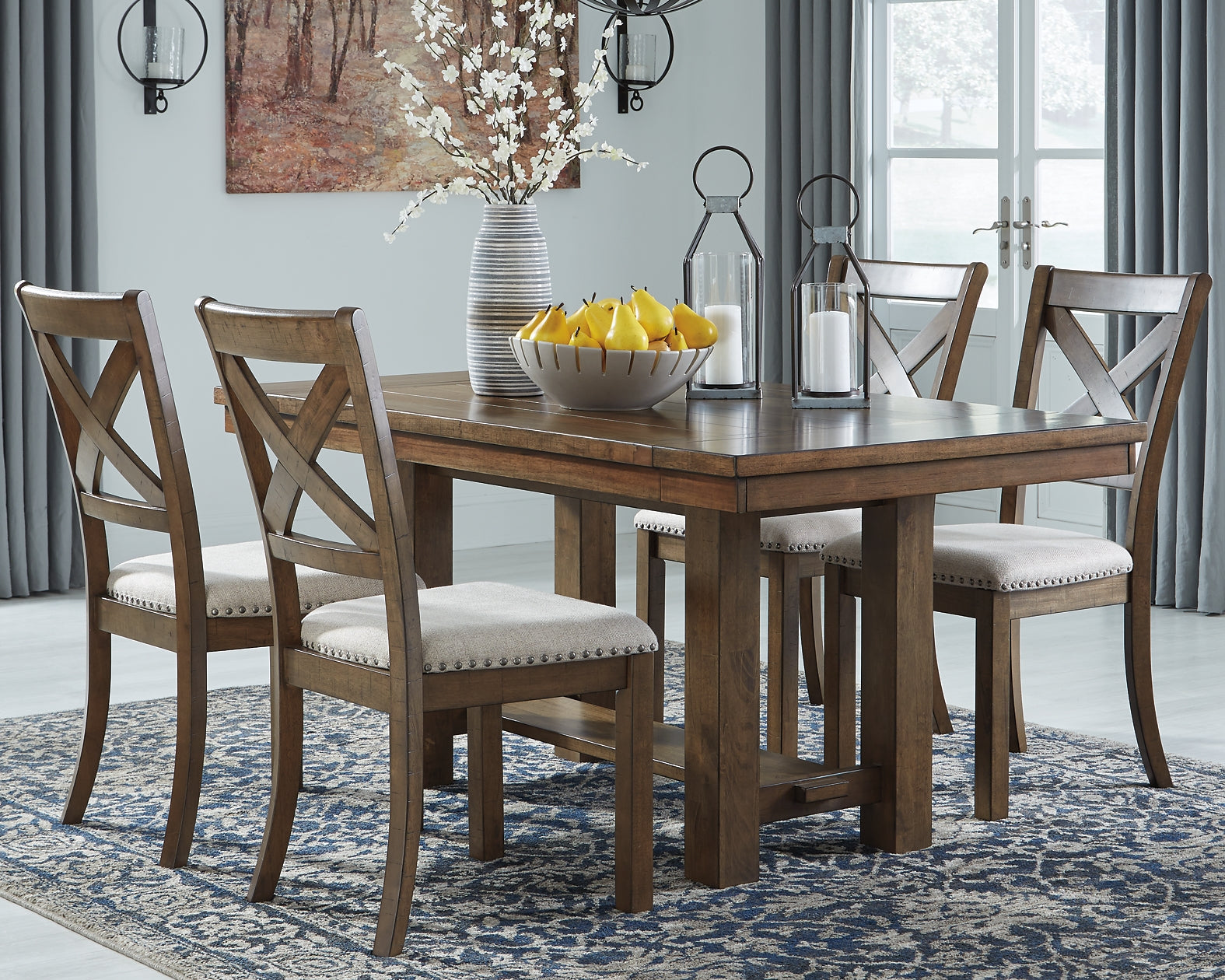 Moriville Dining Table and 4 Chairs at Towne & Country Furniture (AL) furniture, home furniture, home decor, sofa, bedding