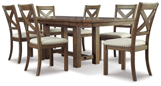 Moriville Dining Table and 6 Chairs at Towne & Country Furniture (AL) furniture, home furniture, home decor, sofa, bedding