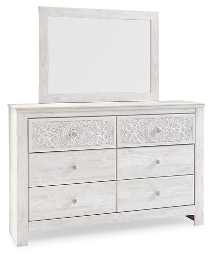 Paxberry King Panel Bed with Mirrored Dresser, Chest and Nightstand at Towne & Country Furniture (AL) furniture, home furniture, home decor, sofa, bedding