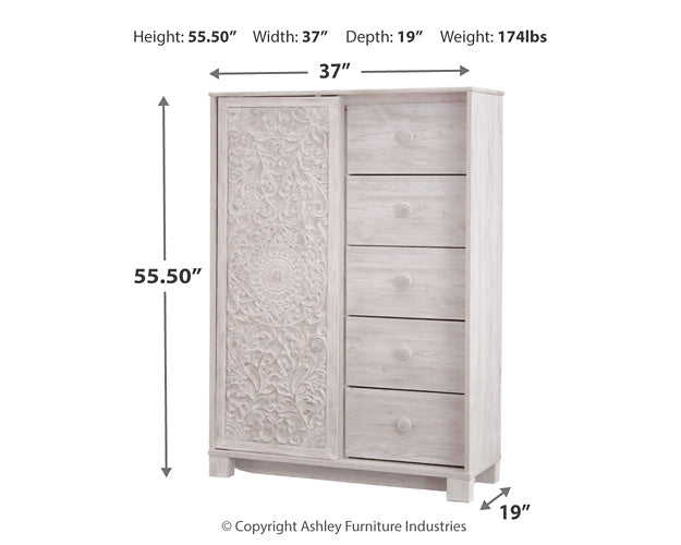 Paxberry King Panel Bed with Mirrored Dresser and Chest at Towne & Country Furniture (AL) furniture, home furniture, home decor, sofa, bedding