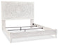 Paxberry King Panel Bed with Mirrored Dresser and Chest at Towne & Country Furniture (AL) furniture, home furniture, home decor, sofa, bedding