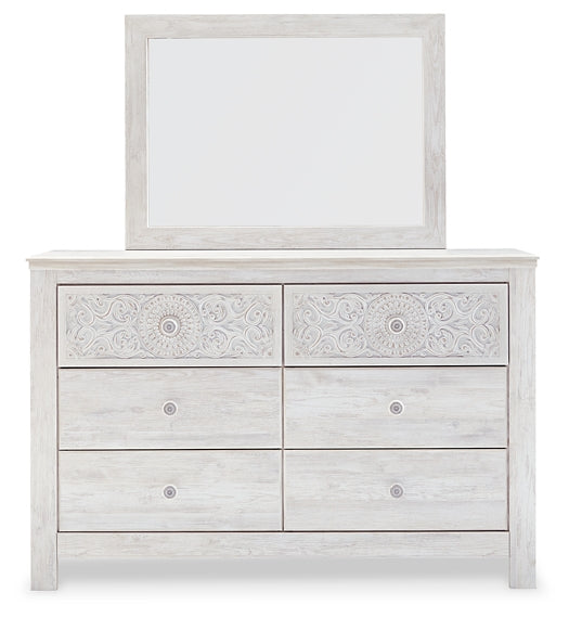 Paxberry King Panel Bed with Mirrored Dresser and Chest at Towne & Country Furniture (AL) furniture, home furniture, home decor, sofa, bedding