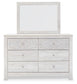 Paxberry King Panel Bed with Mirrored Dresser and Chest at Towne & Country Furniture (AL) furniture, home furniture, home decor, sofa, bedding