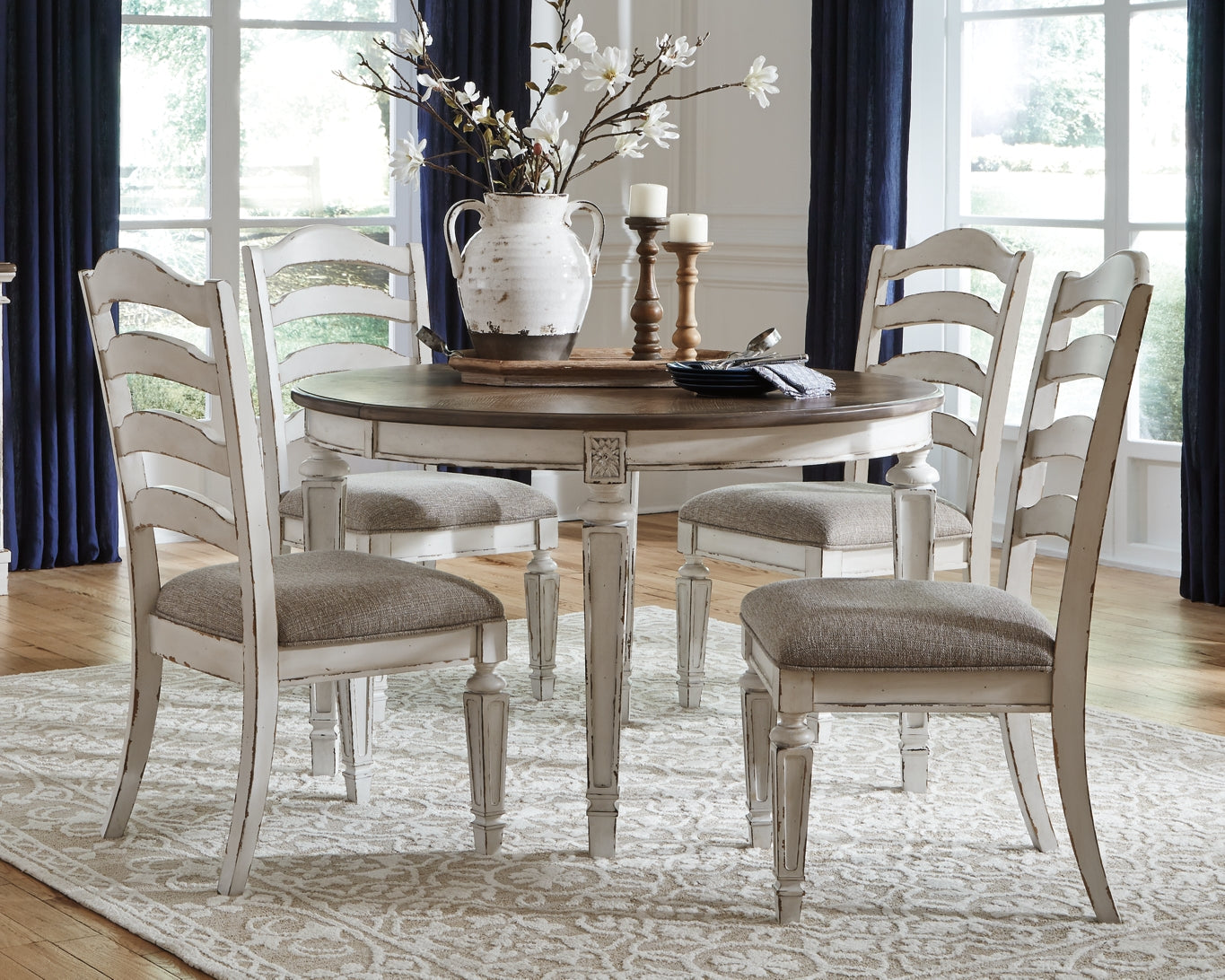 Realyn Dining Table and 4 Chairs at Towne & Country Furniture (AL) furniture, home furniture, home decor, sofa, bedding