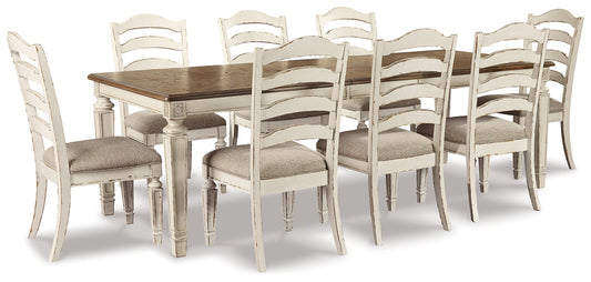 Realyn Dining Table and 8 Chairs at Towne & Country Furniture (AL) furniture, home furniture, home decor, sofa, bedding