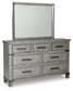 Russelyn King Storage Bed with Mirrored Dresser and Chest at Towne & Country Furniture (AL) furniture, home furniture, home decor, sofa, bedding