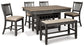 Tyler Creek Counter Height Dining Table and 4 Barstools and Bench at Towne & Country Furniture (AL) furniture, home furniture, home decor, sofa, bedding