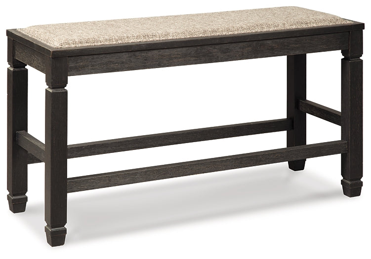 Tyler Creek Counter Height Dining Table and 4 Barstools and Bench at Towne & Country Furniture (AL) furniture, home furniture, home decor, sofa, bedding