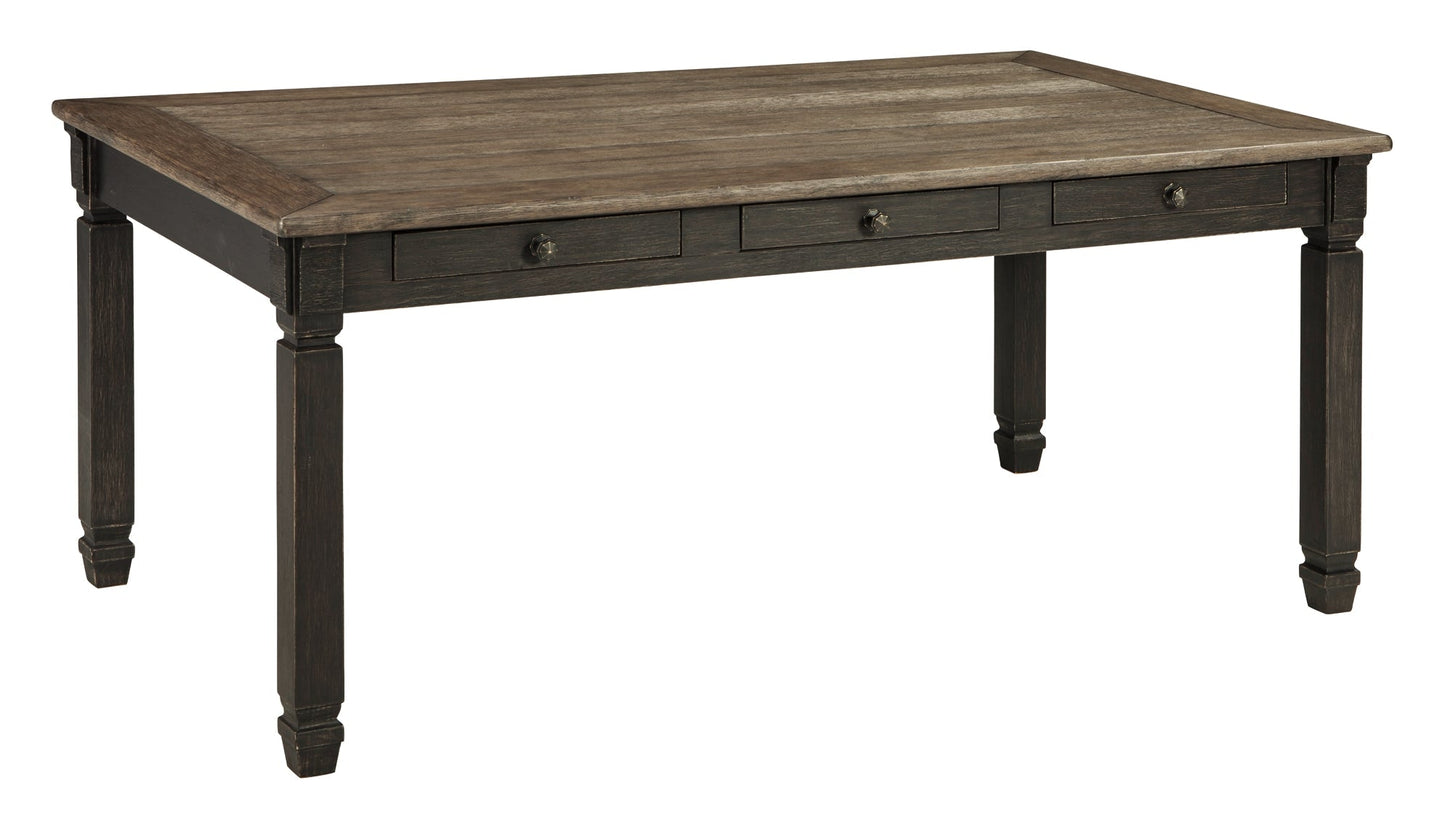 Tyler Creek Dining Table and 4 Chairs and Bench at Towne & Country Furniture (AL) furniture, home furniture, home decor, sofa, bedding