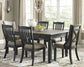 Tyler Creek Dining Table and 6 Chairs at Towne & Country Furniture (AL) furniture, home furniture, home decor, sofa, bedding