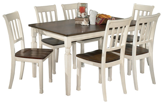 Whitesburg Dining Table and 6 Chairs at Towne & Country Furniture (AL) furniture, home furniture, home decor, sofa, bedding