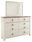 Willowton Six Drawer Dresser at Towne & Country Furniture (AL) furniture, home furniture, home decor, sofa, bedding