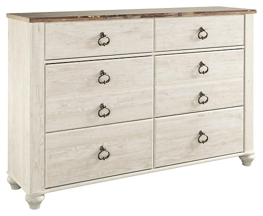 Willowton Six Drawer Dresser at Towne & Country Furniture (AL) furniture, home furniture, home decor, sofa, bedding