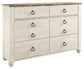 Willowton Six Drawer Dresser at Towne & Country Furniture (AL) furniture, home furniture, home decor, sofa, bedding