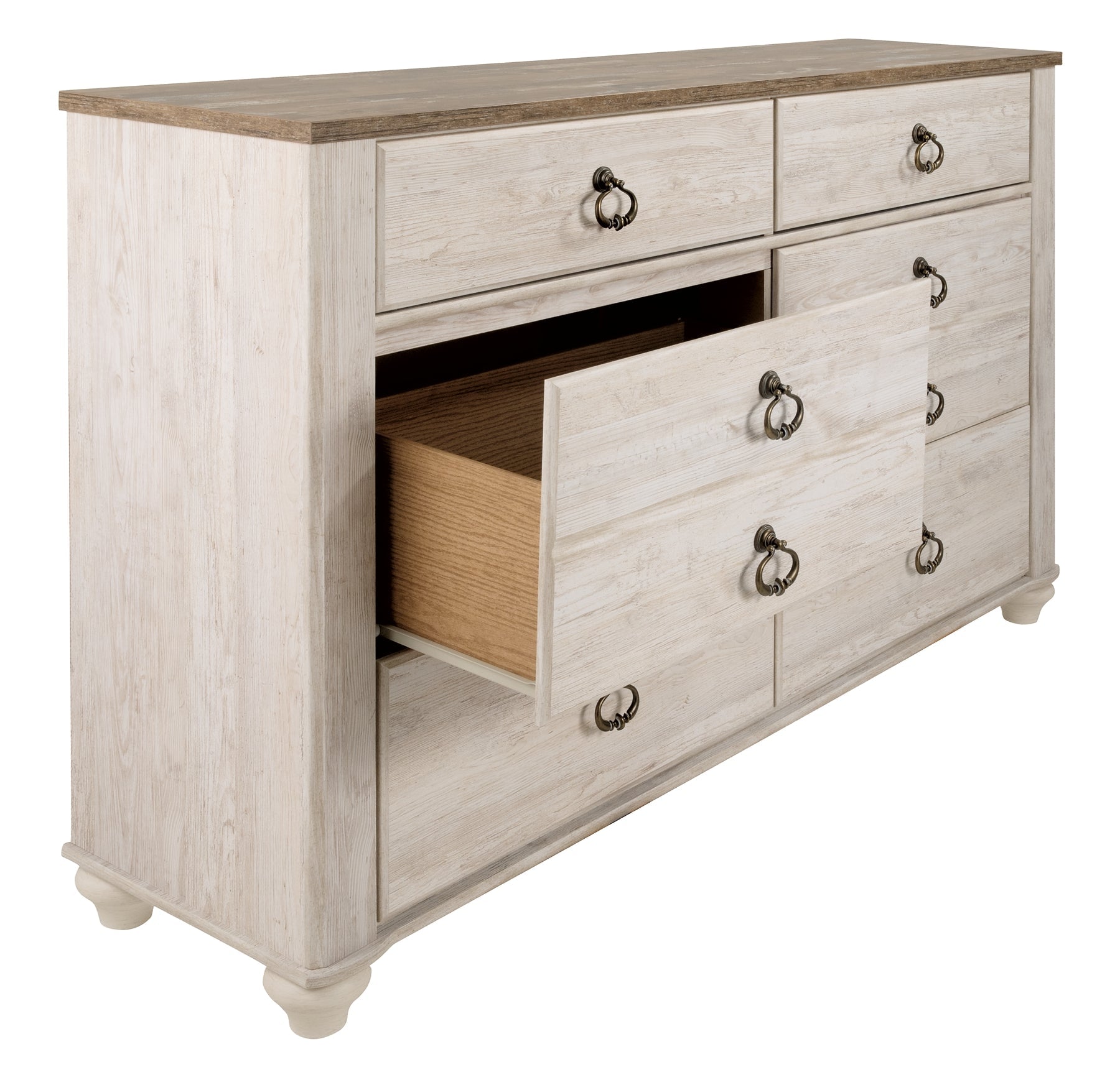 Willowton Six Drawer Dresser at Towne & Country Furniture (AL) furniture, home furniture, home decor, sofa, bedding