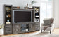 Wynnlow 4-Piece Entertainment Center at Towne & Country Furniture (AL) furniture, home furniture, home decor, sofa, bedding