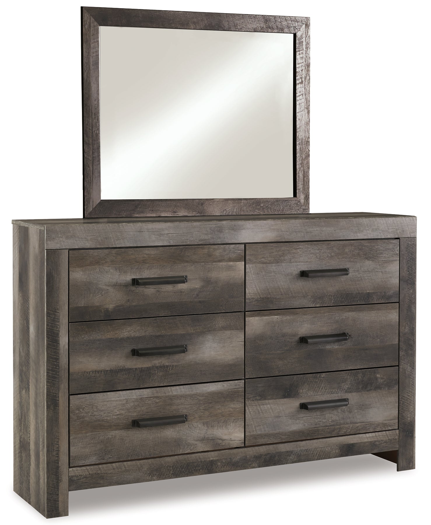 Wynnlow Queen Crossbuck Panel Bed with Mirrored Dresser and Chest at Towne & Country Furniture (AL) furniture, home furniture, home decor, sofa, bedding