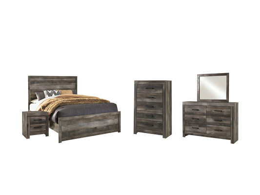 Wynnlow Queen Panel Bed with Mirrored Dresser, Chest and Nightstand at Towne & Country Furniture (AL) furniture, home furniture, home decor, sofa, bedding