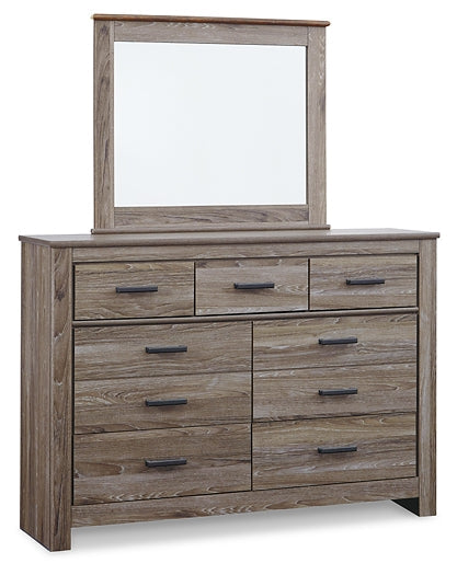 Zelen Full Panel Headboard with Mirrored Dresser, Chest and 2 Nightstands at Towne & Country Furniture (AL) furniture, home furniture, home decor, sofa, bedding