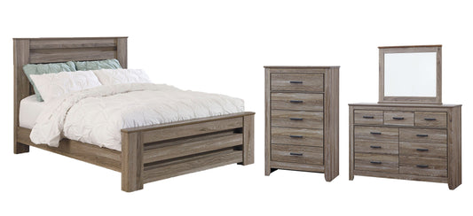 Zelen Queen Panel Bed with Mirrored Dresser and Chest at Towne & Country Furniture (AL) furniture, home furniture, home decor, sofa, bedding