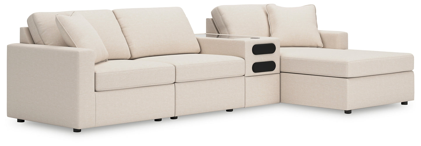 Modmax 4-Piece Sectional with Chaise and Audio Console