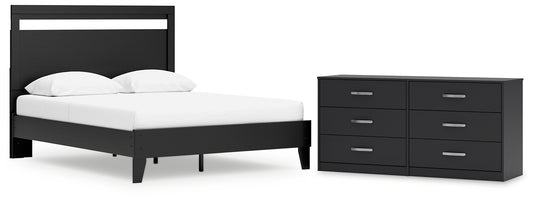 Ashley Express - Finch Queen Panel Platform Bed with Dresser