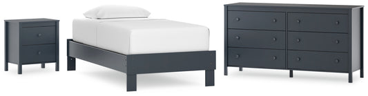 Ashley Express - Simmenfort Twin Platform Bed with Dresser and Nightstand