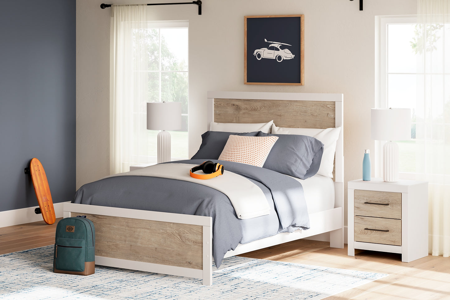 Charbitt Full Panel Bed with Dresser